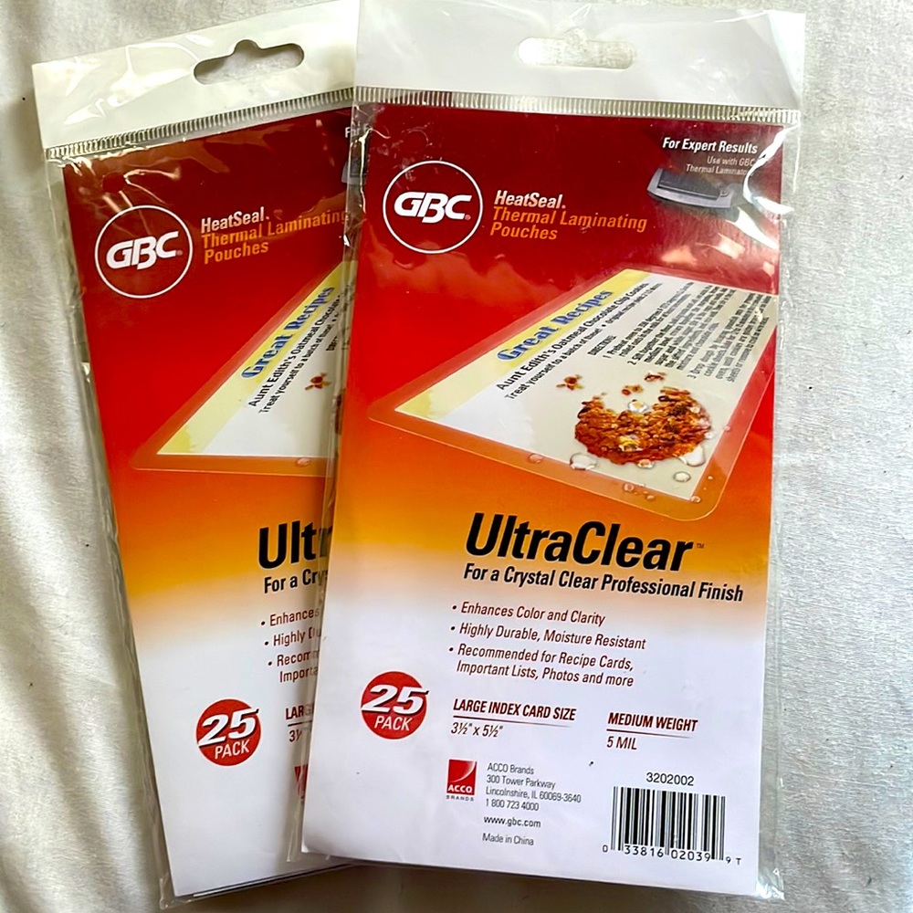 ❌SOLD 🥳Heat seal thermal laminating pouches NWOT